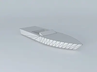 SpeedBoat boat with stripe Free 3D model