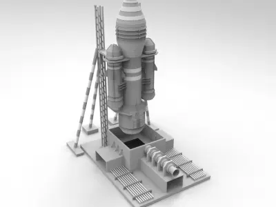 Rocket xs1 projectile 3D model