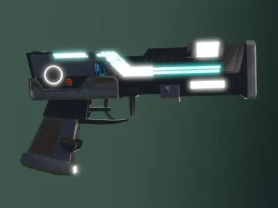 Sci Fi Light Gun Low-poly 3D model