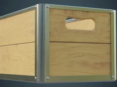 Crate 3A Low-poly 3D model