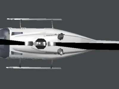Helicopter Low-poly 3D model 7