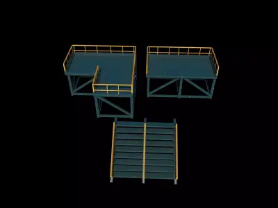 Industrial Platform 3D model buy