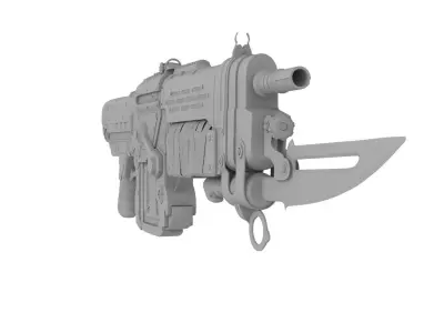 lancer rifle from gears of war 3D model