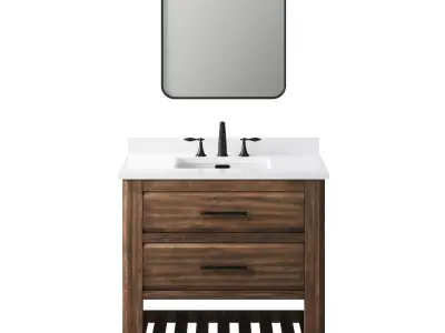 OVE Norris 36 Rustic Almond Latte Vanity 3D model