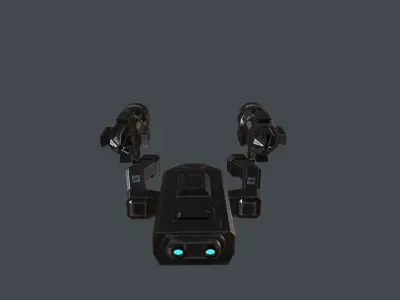 Spaceship pod racer Low-poly 3D model