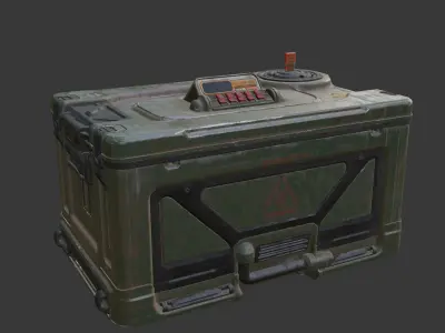 Sci fi Crate Game ready Free 3D model