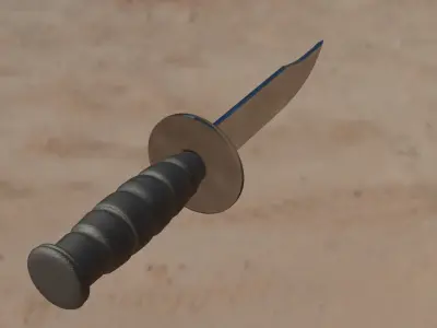 Combat Knife  Free low-poly 3D model