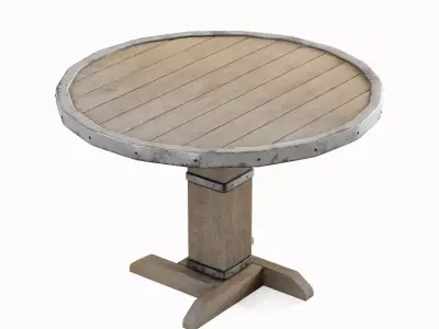 Antique Medieval Table 01 Low-poly 3D model
