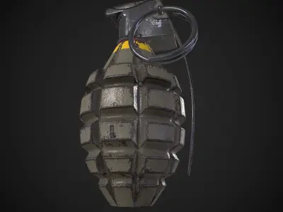 MK2 Grenade Low-poly 3D model