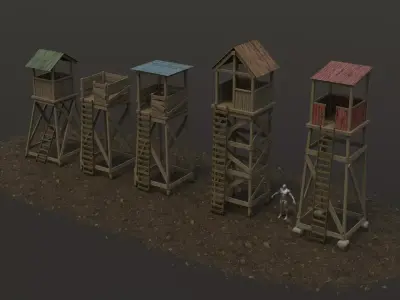 Epic Outposts Low-poly 3D model