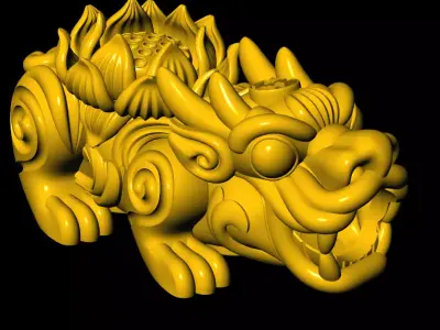 Pixiu Face Bracelet-Unicorn bracelet T06 3D print model