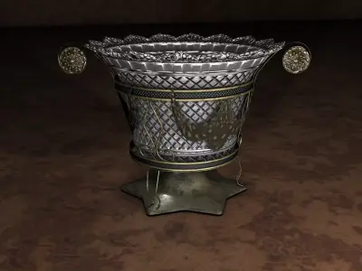 Retro  Candy Bowl  bronze crystal  3D model