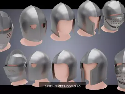 Stylized Medieval Base Mesh Assets 3D Model Pack
