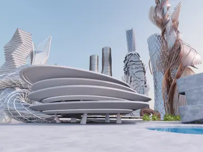 Future City Island Next 3D model