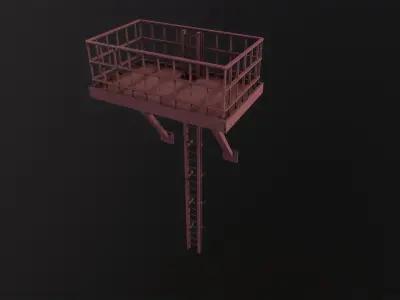 Scaffold 3D Model Low-poly 3D model