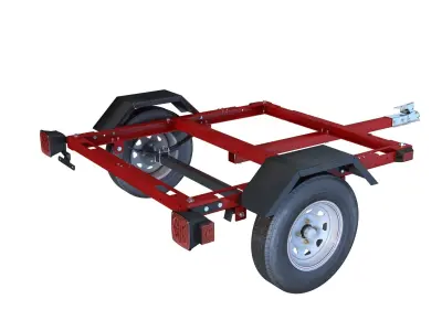 HAUL-MASTER  48 in Utility Trailer 3D model