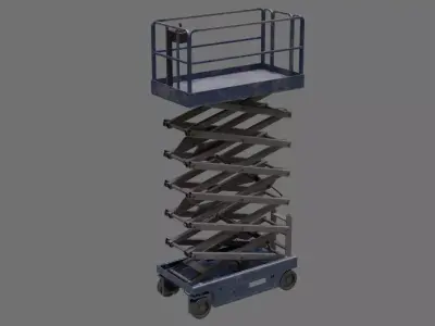 Scissor Lift 1B Low-poly 3D model