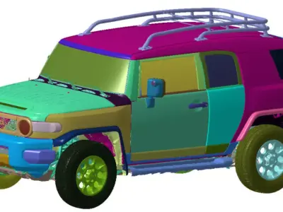 Toyota FJ Cruiser  2013 Vehicle 3d scan model 3D model 3D model