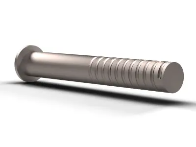 Flat Screw  Low-poly 3D model