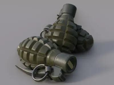 Wz 33 Hand Grenade Low-poly 3D model