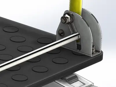 Foldable platform on wheels - Transport cart 3D model