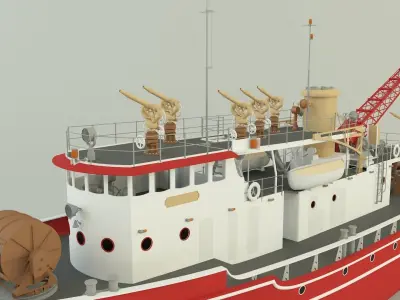 Fire Fighter ship 3D model
