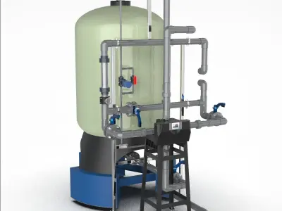 Automatic Sand Filter-48x72inch-Autovalve 3D model