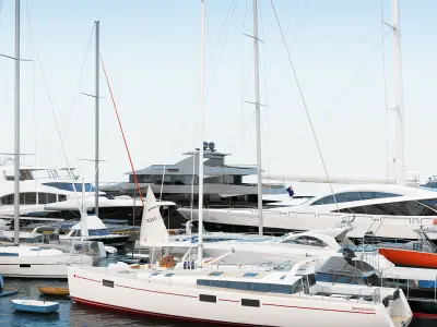50 Yachts and Boats collection 3D model