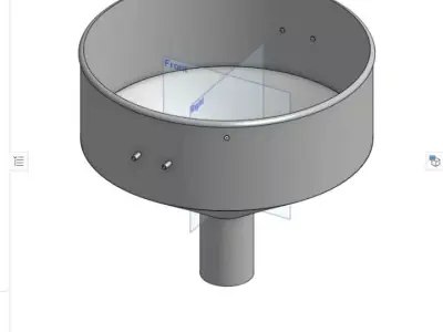 Hopper metal bowl 3D model
