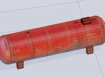 big cylinder tank 3D model