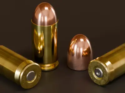 45 ACP aka 45 Auto Bullet Cartridge 3D model