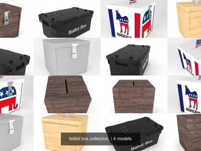 ballot box collection  3D Model Pack
