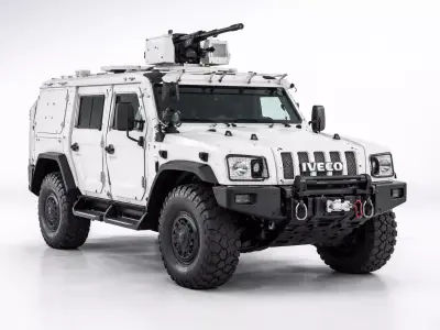Iveco LMV Armored Vehicle Low Poly Tactical Military Model Low-poly 3D model