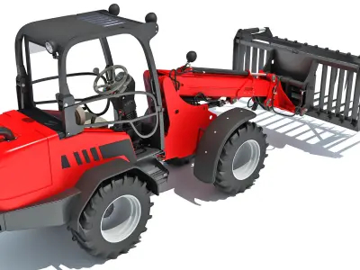 Telehandler forklift 3D model from CGTrader