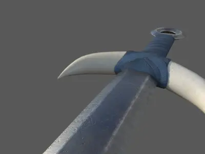 Sword Low-poly 3D model 62