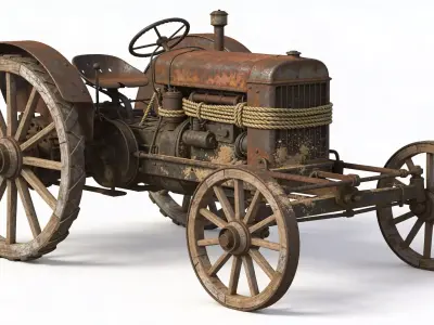 Frontier Iron-Horse Tractor Low-poly 3D model