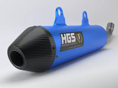 2-Stroke HGS Motocross Exhaust 3D model
