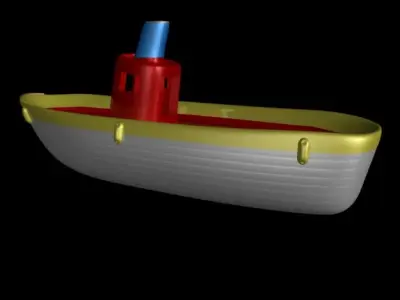 Toy Tugboat 3D model