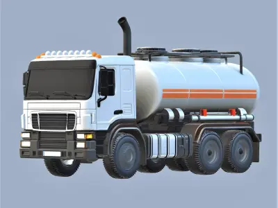 tanker truck static model 3D print model