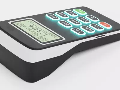 Payment Terminal Low-poly 3D model