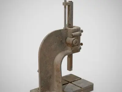 Precision Bench Press - Generic 01 Rusty Low-poly 3D model