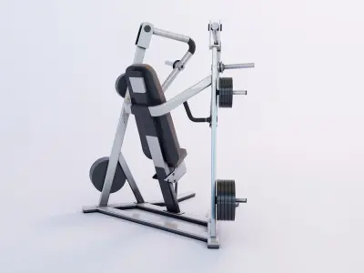 Chest Press Low-poly 3D model