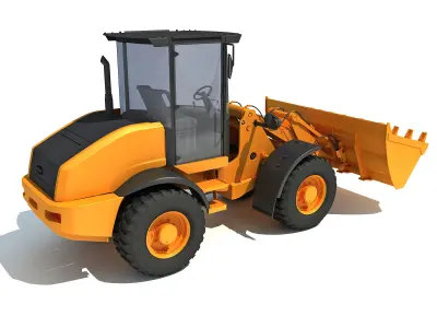 Yellow Wheel Loader 3D model