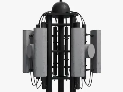 Cellular Transmitter 02 Low-poly 3D model