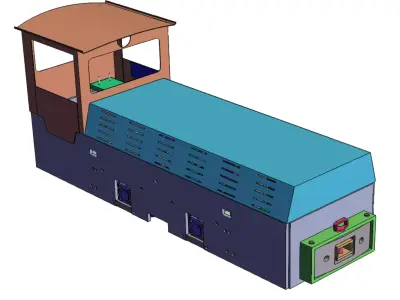 5t railcar tractor 3D model