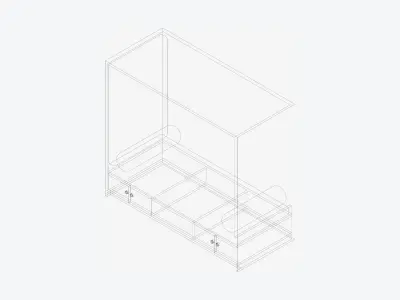 Seat - Library - Integral - Reading Nook Low-poly 3D model