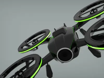 X-Black Drone - Quadcopter Free 3D print model