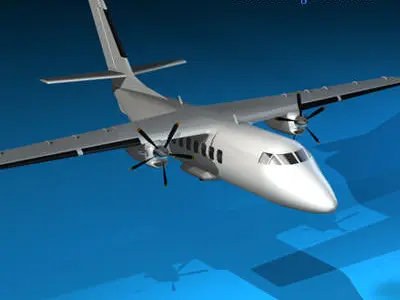 Turboprop twin engine 3D model