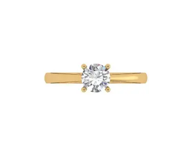 Solitaire Engagement Ring 3D print model 49