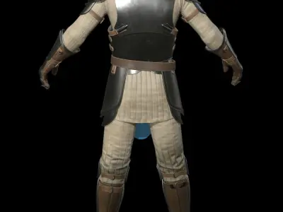 Medieval Character Low-poly 3D model
